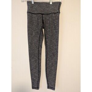Lululemon Wunder Under Crop Size 4 Hi Rise Full On Luon Mesh Dark Slate Black